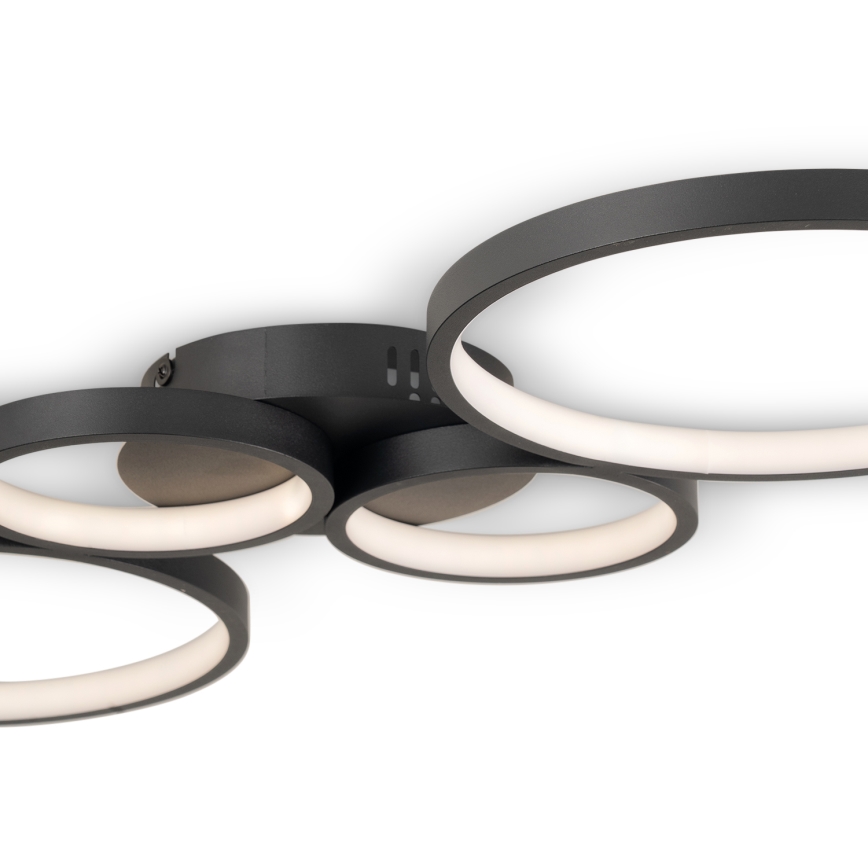 Brilagi - Lampa sufitowa LED RINGO z funkcją ściemniania LED/34W/230V 3000-6000K 28x78 cm czarna + zdalne sterowanie