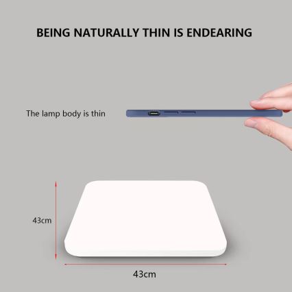 Brilagi - Ściemnialna lampa sufitowa SMART LED/28W/230V 43x43 cm 2700-6500K Wi-Fi Tuya + pilot zdalnego sterowania