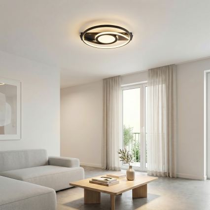Brilagi - LED Ściemnialna lampa sufitowa TWIRL LED/38W/230V 3000-6000K czarna + pilot zdalnego sterowania