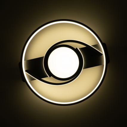 Brilagi - LED Ściemnialna lampa sufitowa TWIRL LED/38W/230V 3000-6000K czarna + pilot zdalnego sterowania