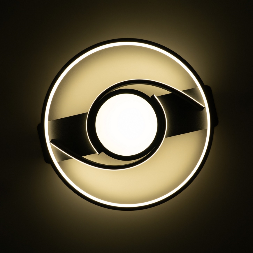 Brilagi - LED Ściemnialna lampa sufitowa TWIRL LED/38W/230V 3000-6000K czarna + pilot zdalnego sterowania