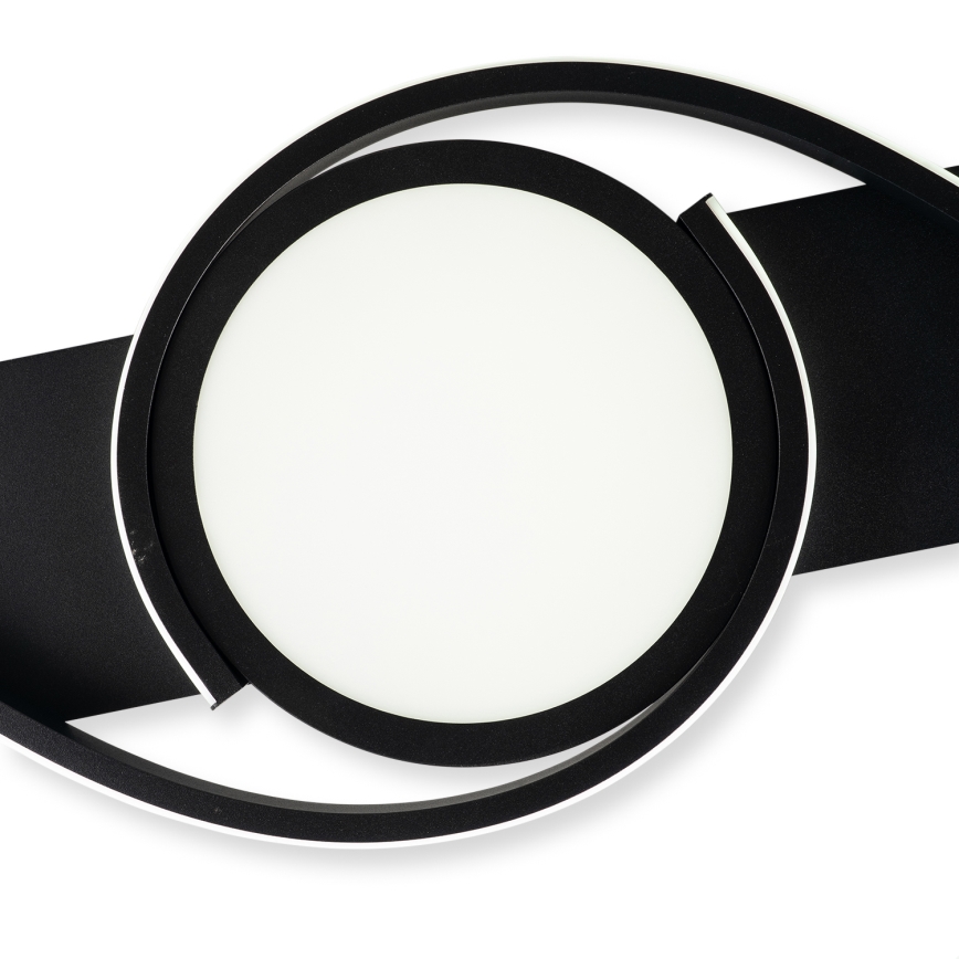 Brilagi - LED Ściemnialna lampa sufitowa TWIRL LED/38W/230V 3000-6000K czarna + pilot zdalnego sterowania