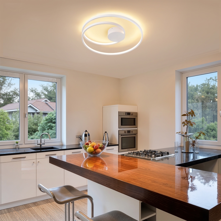 Brilagi - Ściemnialna lampa sufitowa LED TWISTER 48W/230V 3000-6000K Ø 50 cm biała + pilot zdalnego sterowania