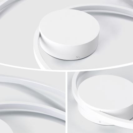 Brilagi - Ściemnialna lampa sufitowa LED TWISTER 48W/230V 3000-6000K Ø 50 cm biała + pilot zdalnego sterowania