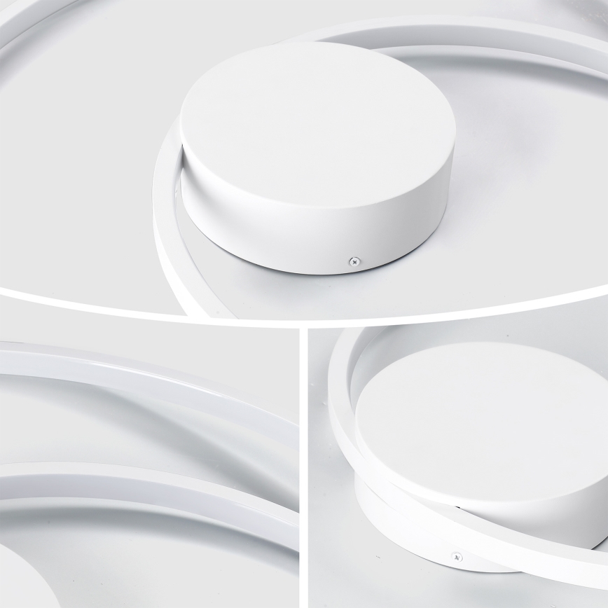Brilagi - Ściemnialna lampa sufitowa LED TWISTER 48W/230V 3000-6000K Ø 50 cm biała + pilot zdalnego sterowania