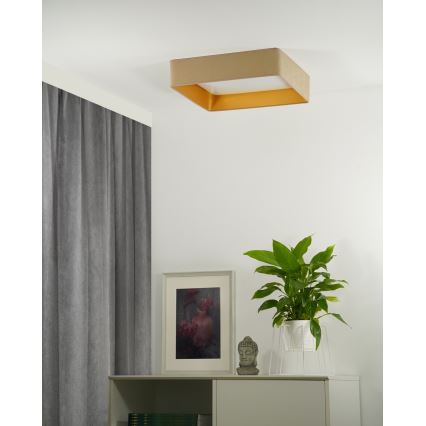Brilagi - Ściemnialna lampa sufitowa LED VELVET SQUARE LED/24W/230V 43x43 cm 3000/4000/6500K + pilot zdalnego sterowania, beżowa