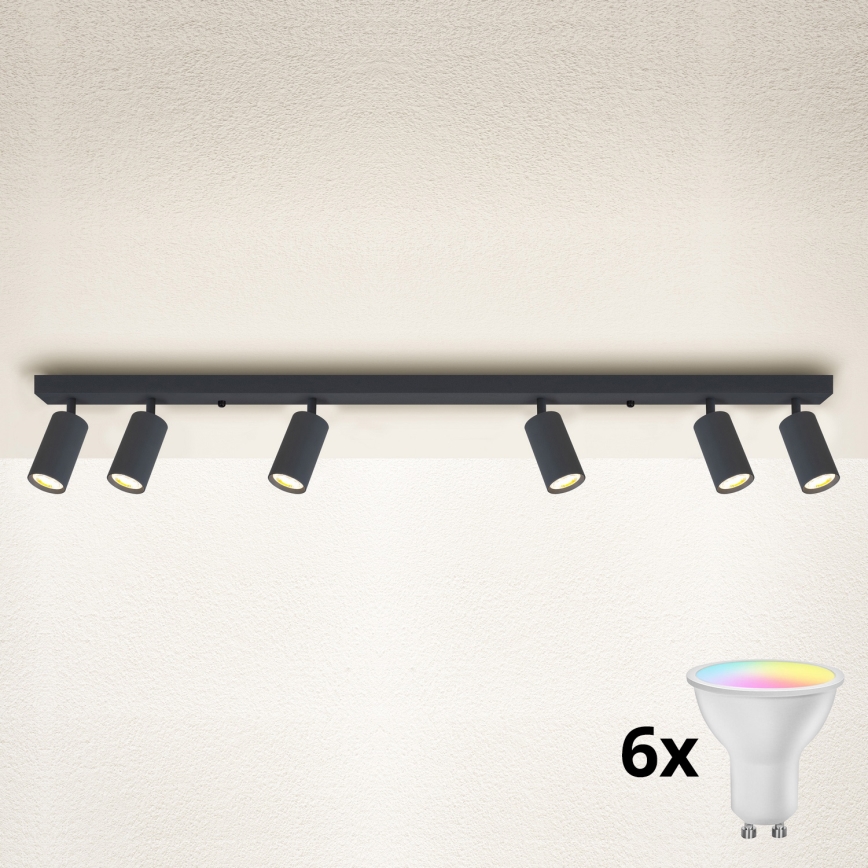 Brilagi - Ściemnialna punktowa oprawa LED RGBW SELE 6xGU10/6,5W/230V 2700-6500K antracyt