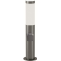 Brilagi - ściemnialna zewnętrzna lampa LED RGBW z gniazdem ELIA 1xE27/6,5W/230V 2700-6500K IP44 Wi-Fi 50 cm matowy chrom
