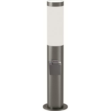 Brilagi - ściemnialna zewnętrzna lampa LED RGBW z gniazdem ELIA 1xE27/6,5W/230V 2700-6500K IP44 Wi-Fi 50 cm matowy chrom