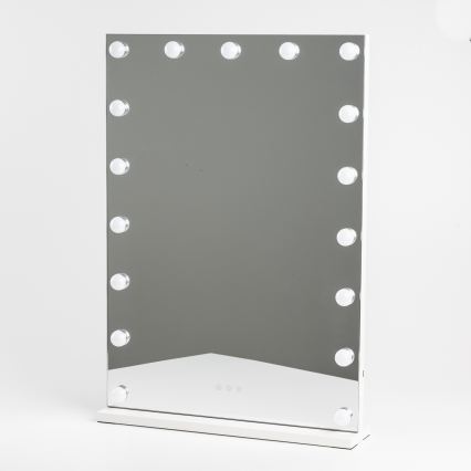 BRILAGI - LED Lustro do makijażu z regulacją jasności HOLLYWOOD LED/15W/230V CCT + 2x USB 55x77 cm białe