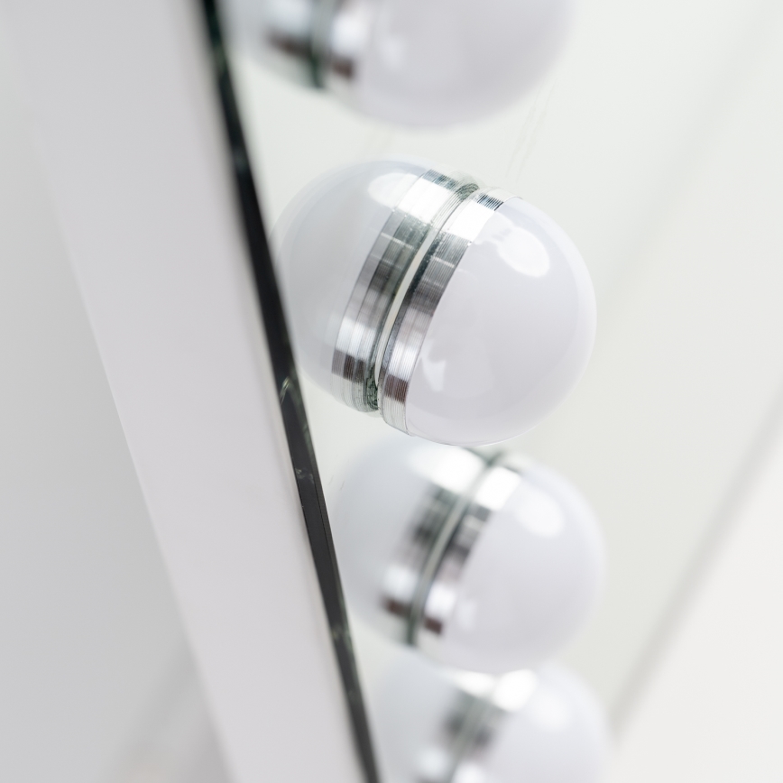 BRILAGI - LED Lustro do makijażu z regulacją jasności HOLLYWOOD LED/15W/230V CCT + 2x USB 55x77 cm białe