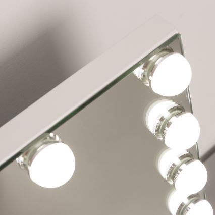 BRILAGI - ściemnialne LED lustro do makijażu HOLLYWOOD LED/15W/230V CCT + USB białe