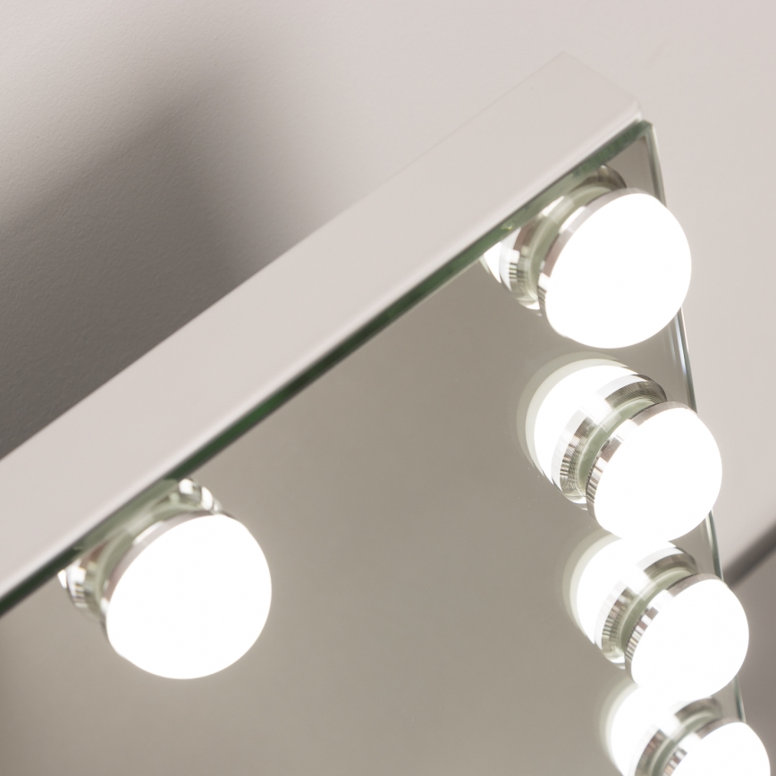 BRILAGI - ściemnialne LED lustro do makijażu HOLLYWOOD LED/15W/230V CCT + USB białe