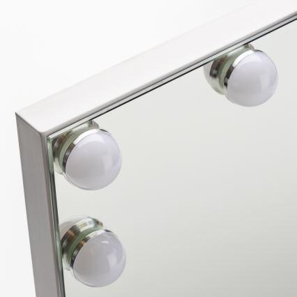 BRILAGI - ściemnialne LED lustro do makijażu HOLLYWOOD LED/15W/230V CCT + USB białe