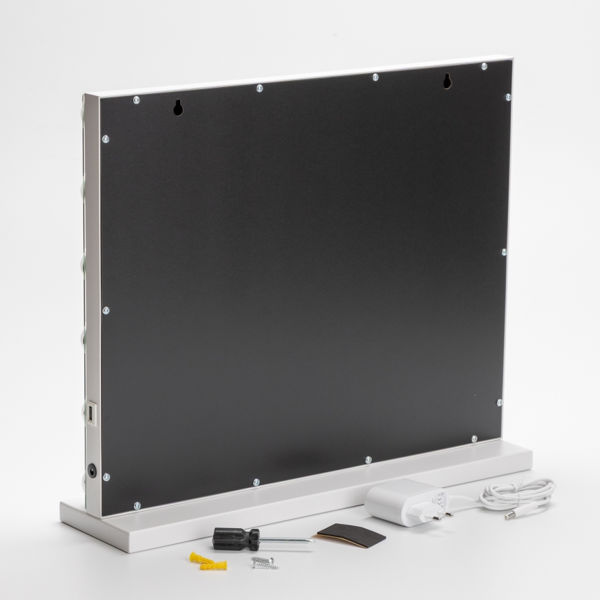 BRILAGI - ściemnialne LED lustro do makijażu HOLLYWOOD LED/15W/230V CCT + USB białe