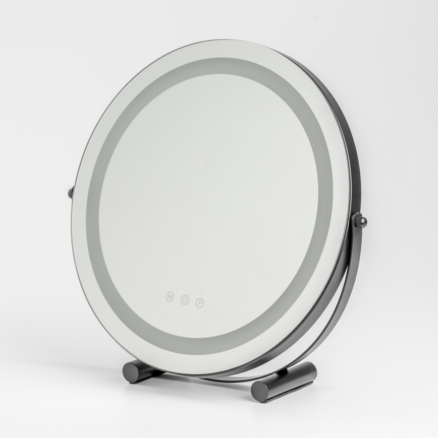 BRILAGI - Ściemnialne lustro do makijażu LED CALIFORNIA LED/17W/230V 3000/4000/6500K śr. 42 cm czarne