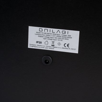 BRILAGI - LED ściemnialne lustro do makijażu CALIFORNIA LED/22W/230V 3000/4000/6500K 58x43 cm czarne