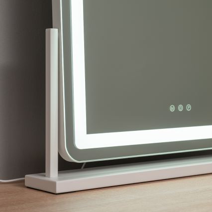 BRILAGI - Ściemnialne lustro do makijażu LED CALIFORNIA LED/25W/230V 3000/4000/6500K 55x44 cm białe