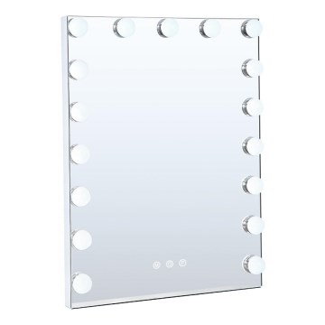 Brilagi - ściemnialne lustro do makijażu HOLLYWOOD LED/15W/230V 3000/4000/6500K 55x70 cm białe