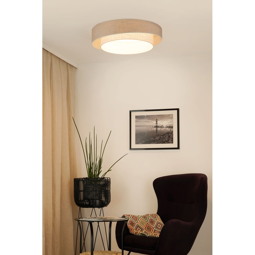 Brilagi - LED Plafon ściemnialny DOVER SHINE LED/24W/230V 3000/4000/6500K szary/kremowy + pilot zdalnego sterowania