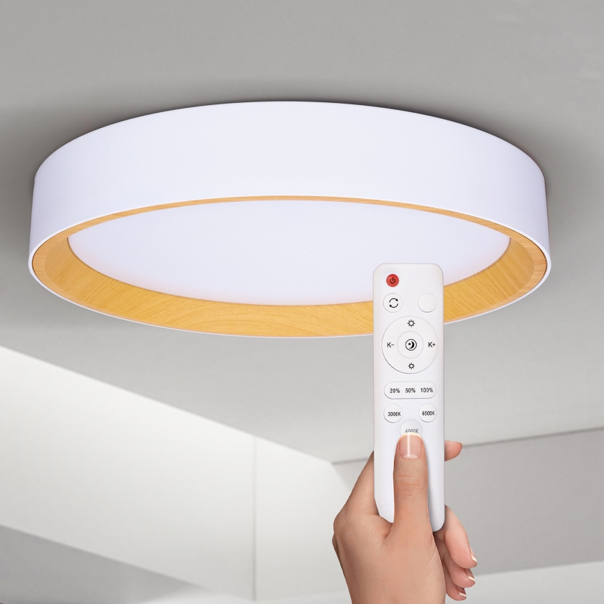 Brilagi - LED Plafon ściemnialny LARIOS LED/60W/230V 3000-6500K ø 49 cm biały + pilot zdalnego sterowania