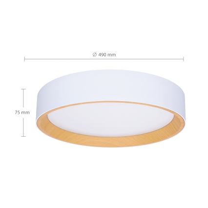 Brilagi - LED Plafon ściemnialny LARIOS LED/60W/230V 3000-6500K ø 49 cm biały + pilot zdalnego sterowania