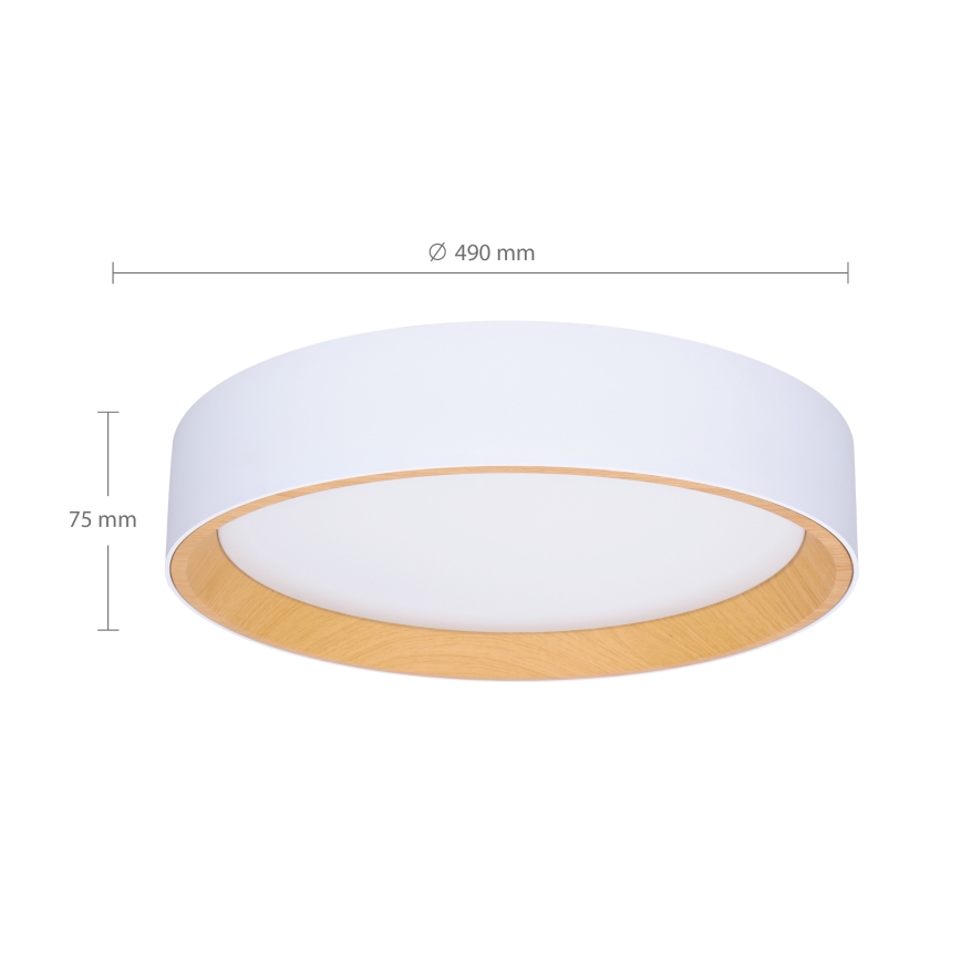 Brilagi - LED Plafon ściemnialny LARIOS LED/60W/230V 3000-6500K ø 49 cm biały + pilot zdalnego sterowania