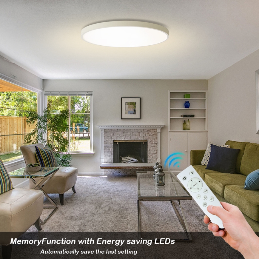 Brilagi - LED ściemnialna oprawa sufitowa POOL SMART LED/128W/230V 3000–6000K Ø 100 cm Wi‑Fi Tuya biała + pilot zdalnego sterowania