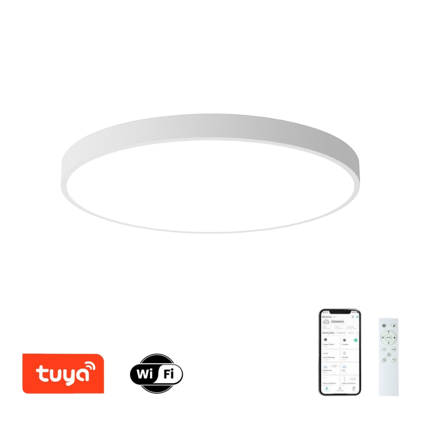 Brilagi - LED ściemnialna oprawa sufitowa POOL SMART LED/128W/230V 3000–6000K Ø 100 cm Wi‑Fi Tuya biała + pilot zdalnego sterowania