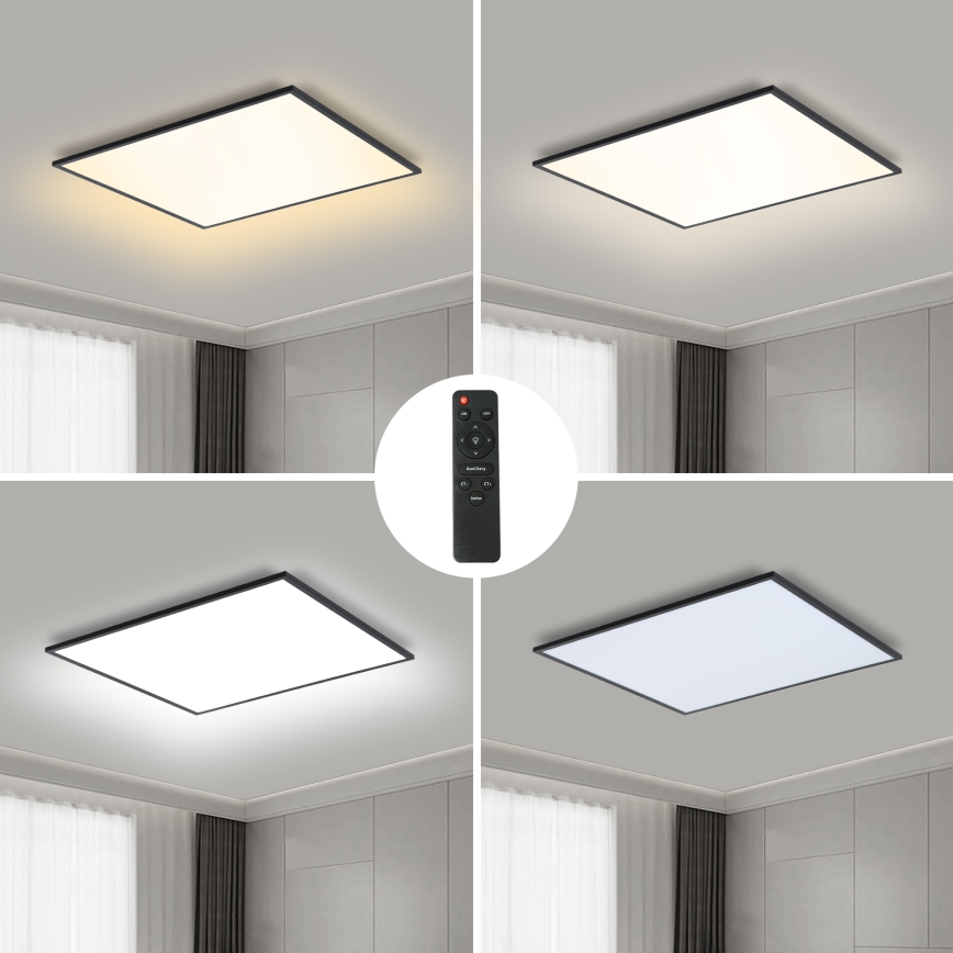 Brilagi - LED Plafon ściemnialny SLIMFRAME LED/58W/230V 60x60 cm 3000-6000K czarny + zdalne sterowanie