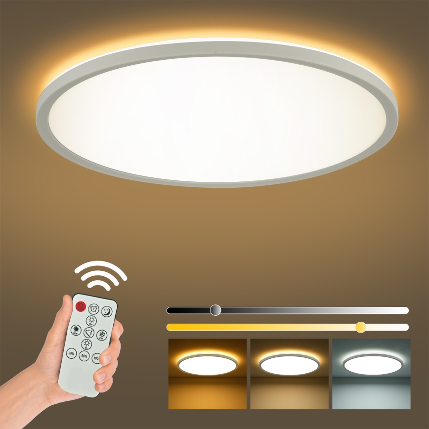 Brilagi - LED Plafon ściemnialny ULTRA SLIM LED/24W/230V 2700-6500K śr. 42 cm biały + zdalne sterowanie