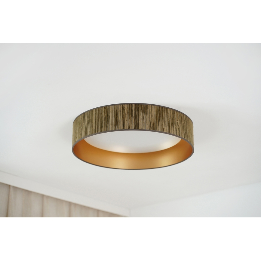 Brilagi - LED Plafon ściemnialny VEGAS SHINE LED/24W/230V 3000/4000/6500K słoma brązowy/złoty + zdalne sterowanie