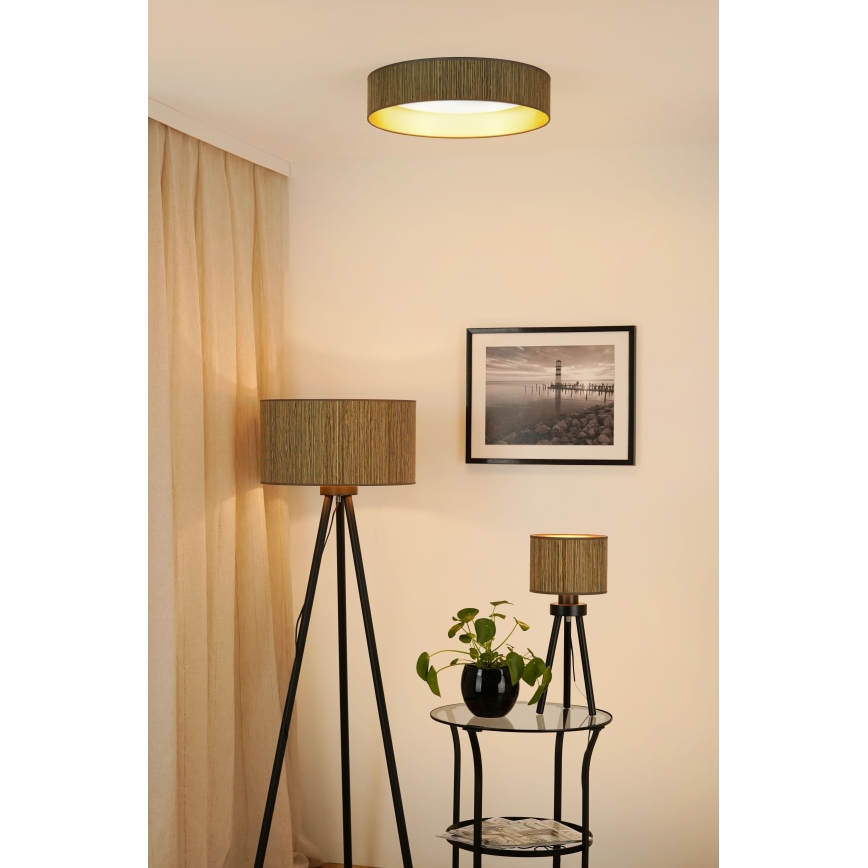 Brilagi - LED Plafon ściemnialny VEGAS SHINE LED/24W/230V 3000/4000/6500K słoma brązowy/złoty + zdalne sterowanie