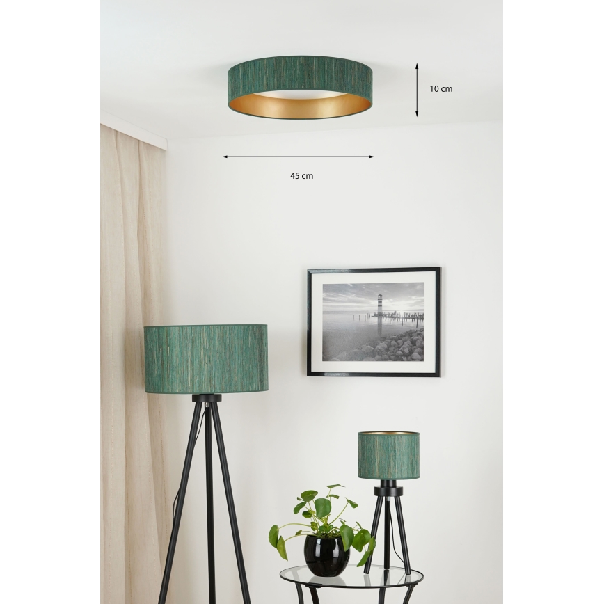 Brilagi - LED Plafon ściemnialny VEGAS SHINE LED/24W/230V 3000/4000/6500K słoma zielony/złoty + zdalne sterowanie