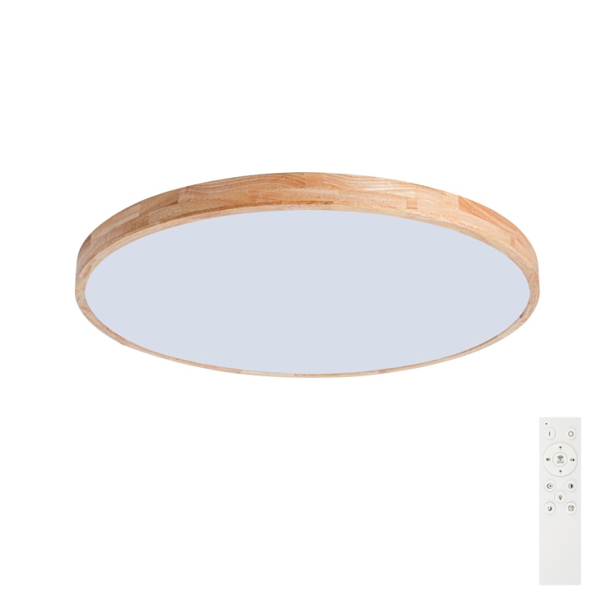 Brilagi - Ściemnialna oprawa sufitowa WOODLINE LED/100W/230V 3000-6000K dąb śr. 80 cm + pilot zdalnego sterowania
