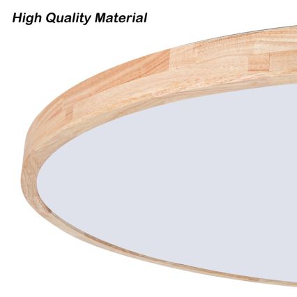Brilagi - Ściemnialna oprawa sufitowa WOODLINE LED/100W/230V 3000-6000K dąb śr. 80 cm + pilot zdalnego sterowania