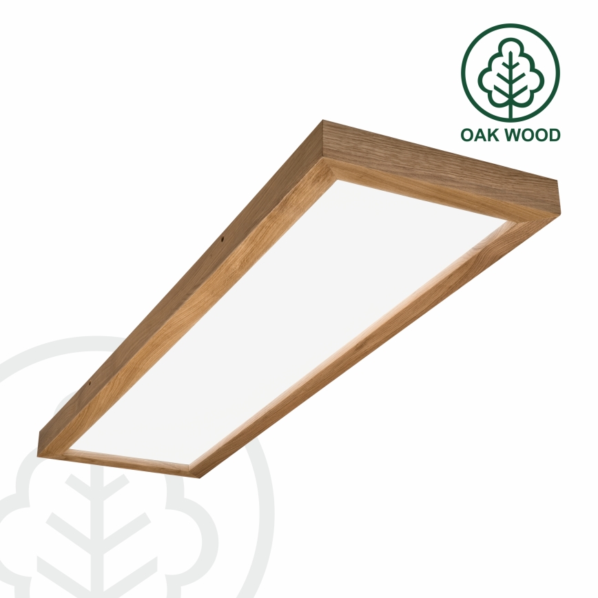 Brilagi - LED Ściemnialny plafon łazienkowy WOODY FRAME LED/50W/230V dąb 120x30 cm 3000-6000K IP44 + zdalne sterowanie