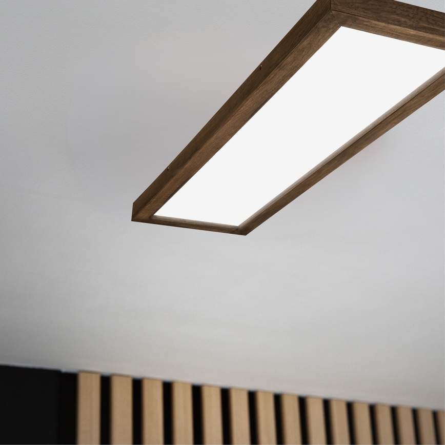 Brilagi - LED Ściemnialny plafon łazienkowy WOODY FRAME LED/50W/230V dąb 120x30 cm 3000-6000K IP44 + zdalne sterowanie