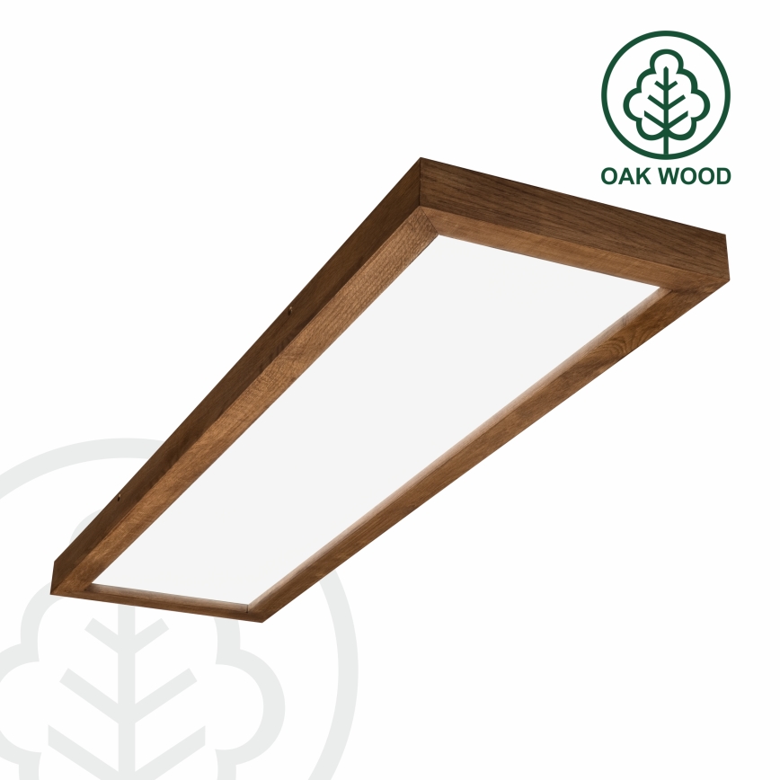 Brilagi - LED Ściemnialny plafon łazienkowy WOODY FRAME LED/50W/230V dąb wiśnia 120x30 cm 3000-6000K IP44 + zdalne sterowanie