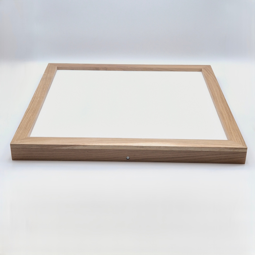Brilagi - LED Ściemnialny plafon łazienkowy WOODY FRAME LED/50W/230V dąb 60x60 cm 3000-6000K IP44 + zdalne sterowanie