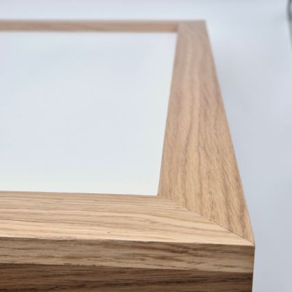 Brilagi - LED Ściemnialny plafon łazienkowy WOODY FRAME LED/50W/230V dąb 60x60 cm 3000-6000K IP44 + zdalne sterowanie