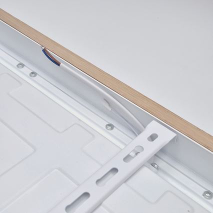 Brilagi - LED Ściemnialny plafon łazienkowy WOODY FRAME LED/50W/230V dąb 60x60 cm 3000-6000K IP44 + zdalne sterowanie