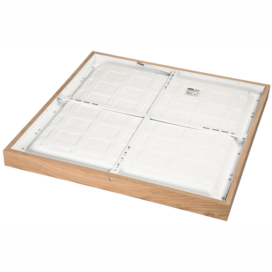 Brilagi - LED Ściemnialny plafon łazienkowy WOODY FRAME LED/50W/230V dąb 60x60 cm 3000-6000K IP44 + zdalne sterowanie