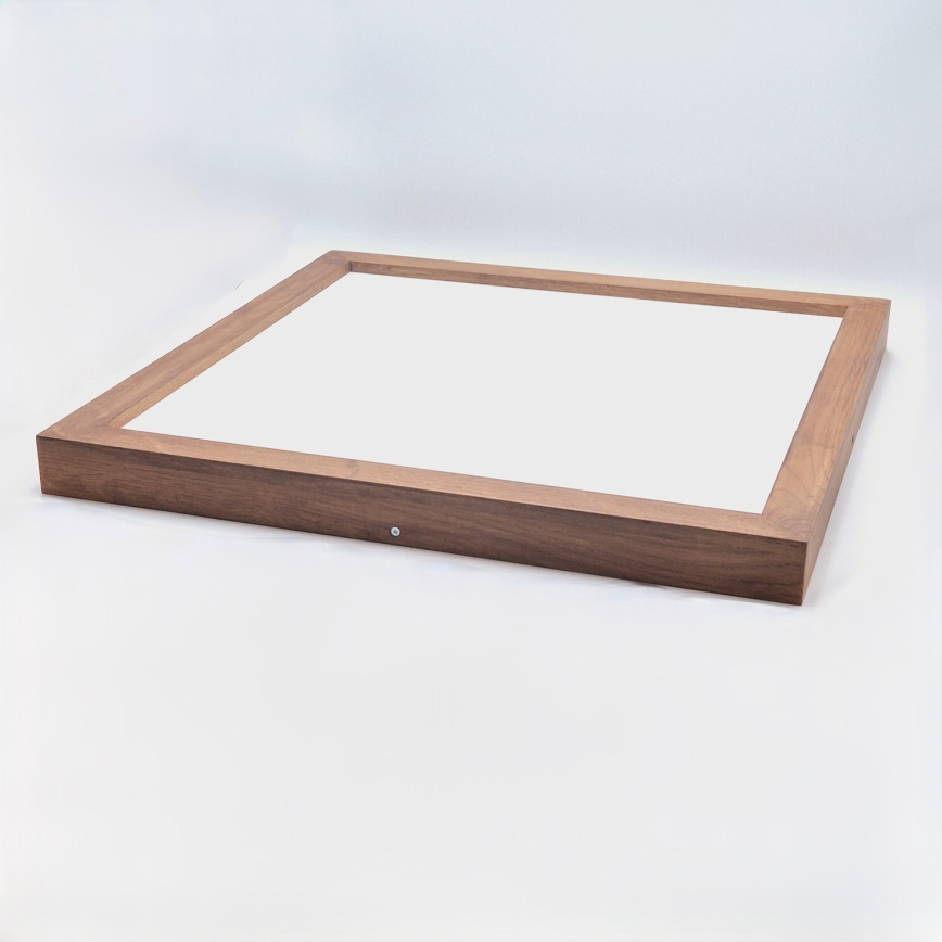 Brilagi - LED Ściemnialny plafon łazienkowy WOODY FRAME LED/50W/230V dąb wiśnia 60x60 cm 3000-6000K IP44 + zdalne sterowanie