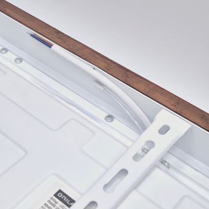 Brilagi - LED Ściemnialny plafon łazienkowy WOODY FRAME LED/50W/230V dąb wiśnia 60x60 cm 3000-6000K IP44 + zdalne sterowanie