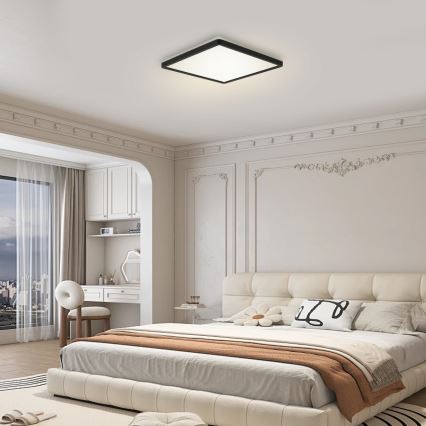 Brilagi - Ściemnialne oświetlenie LED z czujnikiem ruchu i zmierzchu ULTRA SLIM LED/18W/230V 30x30 cm + zdalne sterowanie