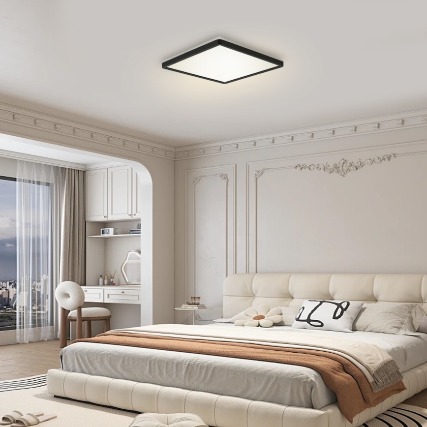 Brilagi - Ściemnialne oświetlenie LED z czujnikiem ruchu i zmierzchu ULTRA SLIM LED/18W/230V 30x30 cm + zdalne sterowanie