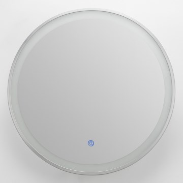 Brilagi - ściemnialne, podgrzewane lustro łazienkowe z podświetleniem ALU PRO LED/18W/230V Ø 60 cm 3000/4000/6500K IP44 matowy chrom