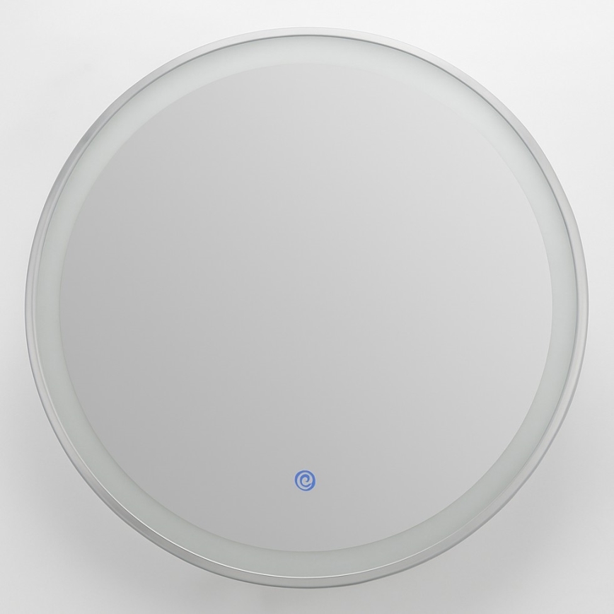 Brilagi - ściemnialne, podgrzewane lustro łazienkowe z podświetleniem ALU PRO LED/18W/230V Ø 60 cm 3000/4000/6500K IP44 matowy chrom