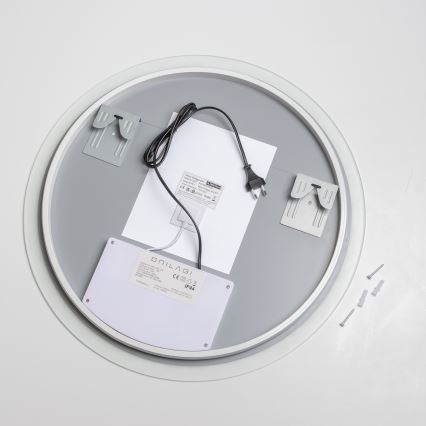 Brilagi - Podgrzewane lustro łazienkowe LED CLARA ECO, 12W, 230V, śr. 60 cm, IP44, CRI 90, ściemnialne + CCT